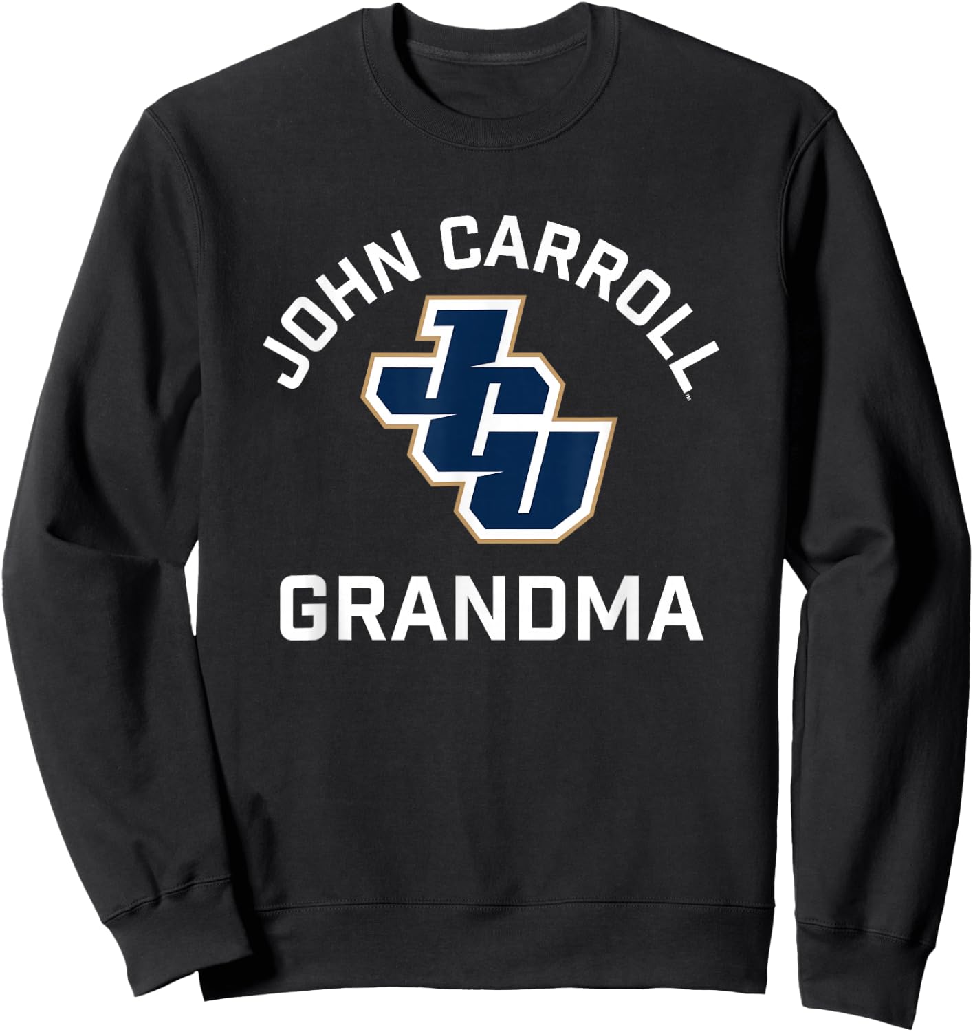 John Carroll University Blue Streaks Arched Grandma Sweatshirt - Sweatshirt | Black