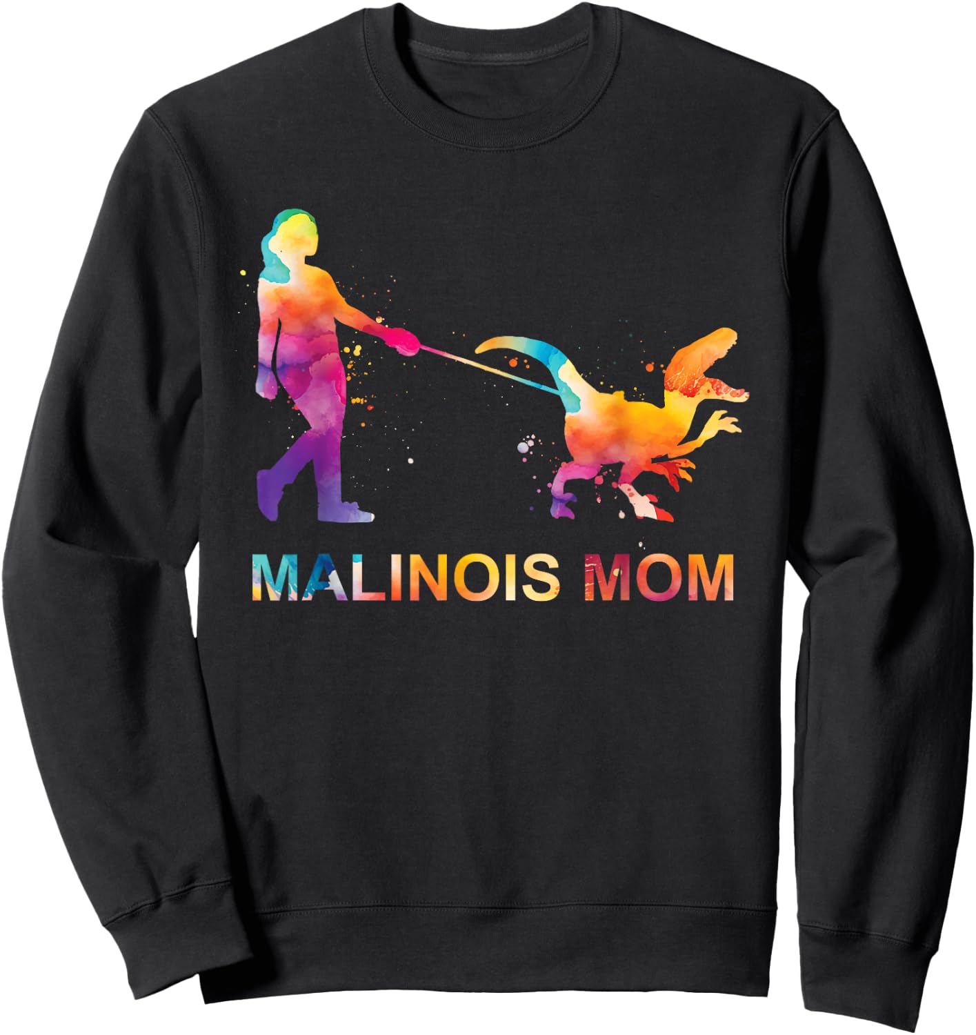 Belgian Malinois Mom Funny Maligator Mama Sweatshirt - Sweatshirt | Black