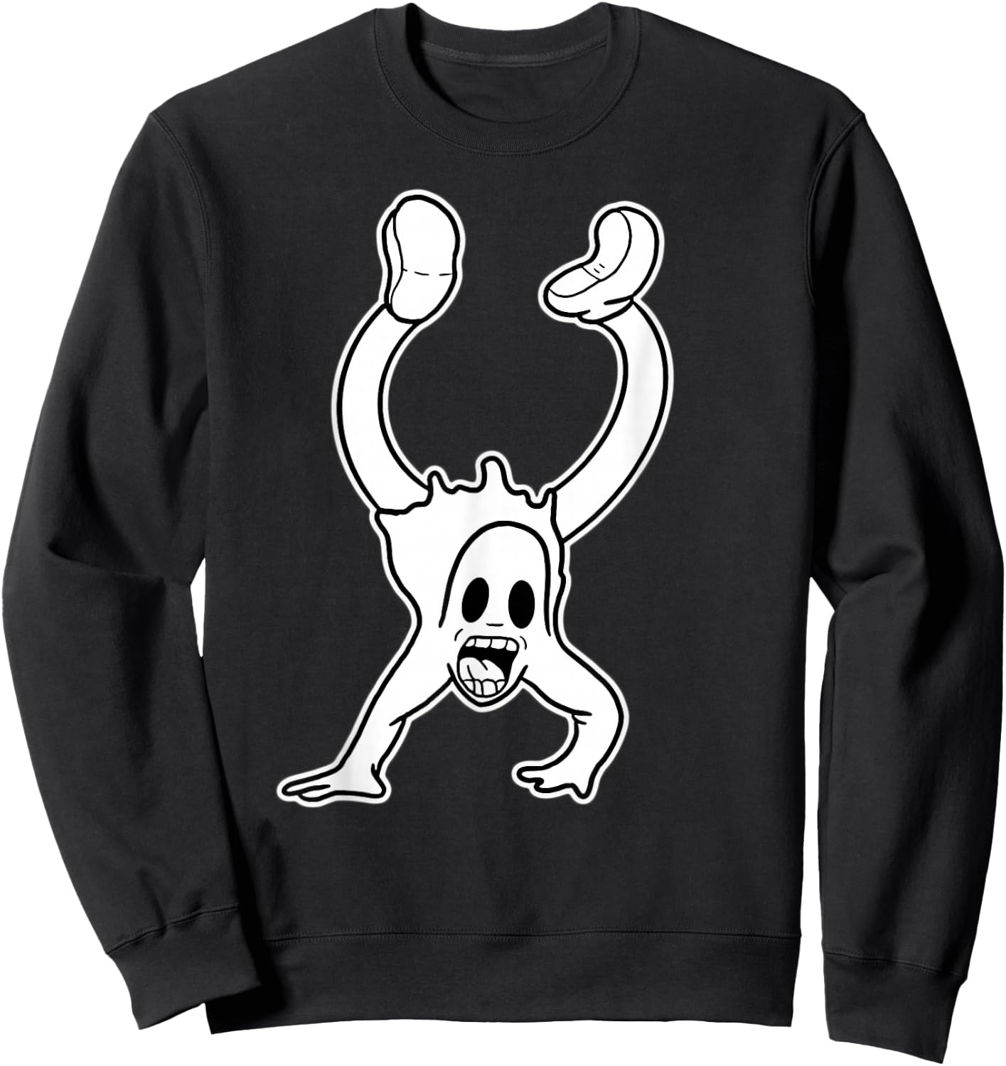 Spooky Ghost Clown Koko Handstand Vintage Cartoon Sweatshirt - Sweatshirt | Black