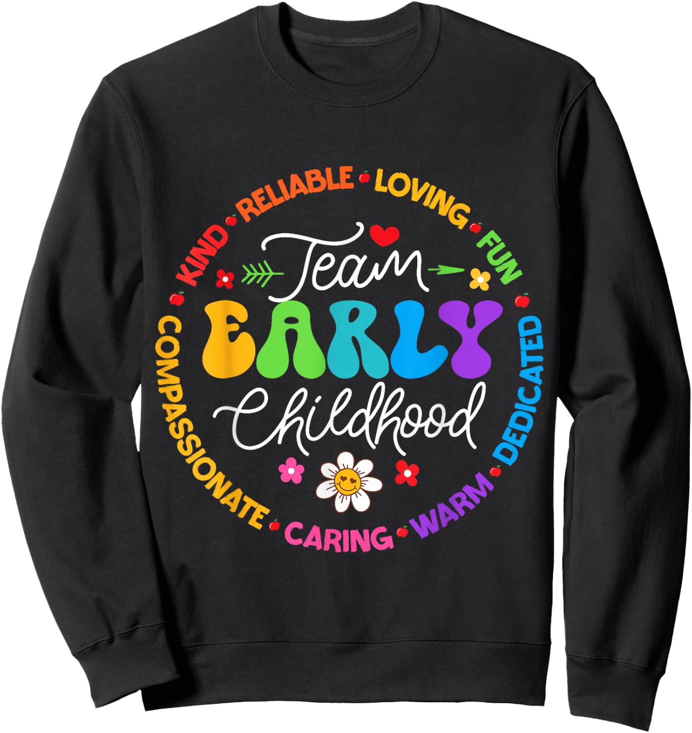 Early Childhood Team ECE Teacher Back to School Education Sweatshirt - Sweatshirt | Black