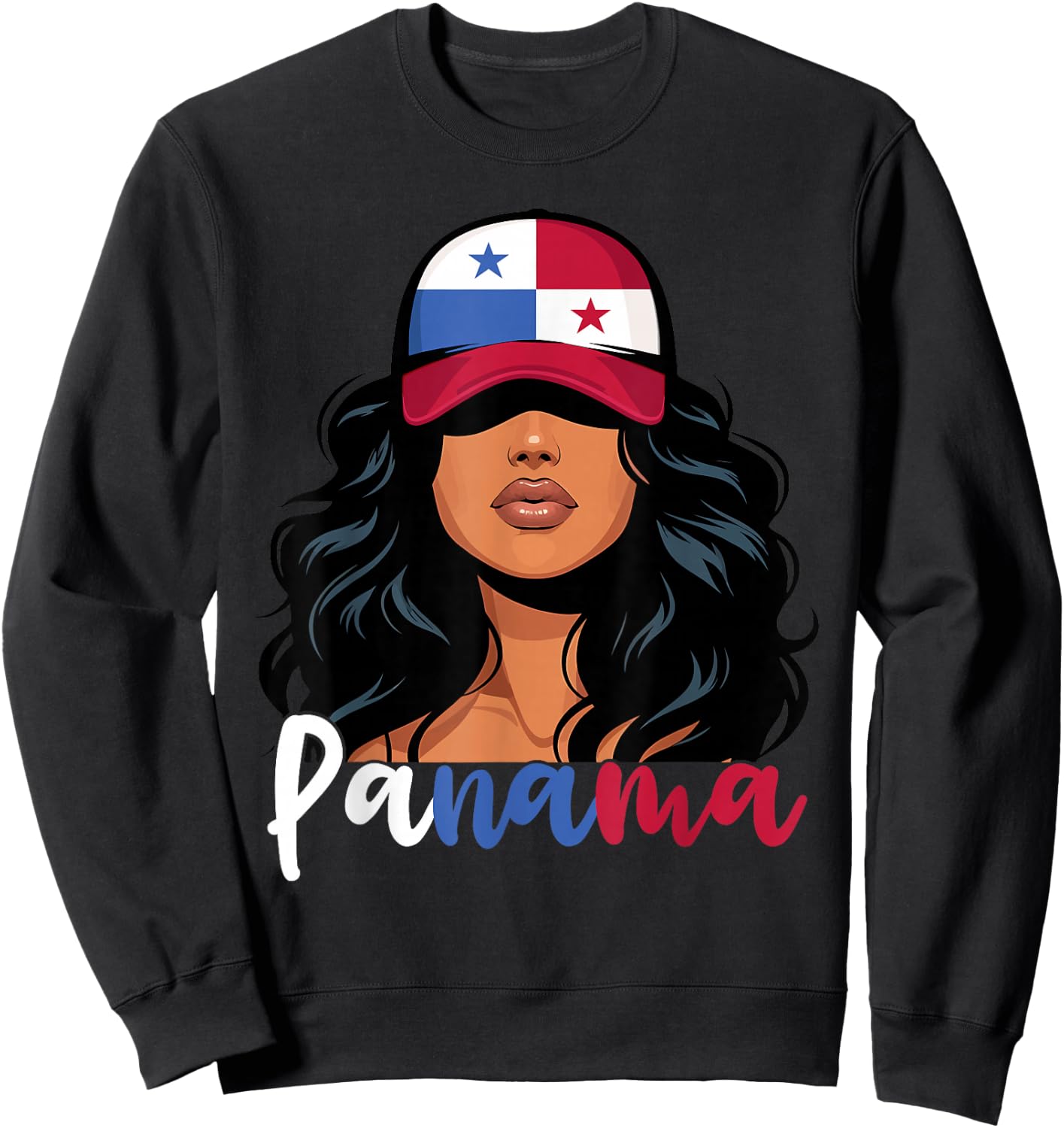 Panamanian Girl Panama Flag Proud Panameña Women Sweatshirt - Sweatshirt | Black