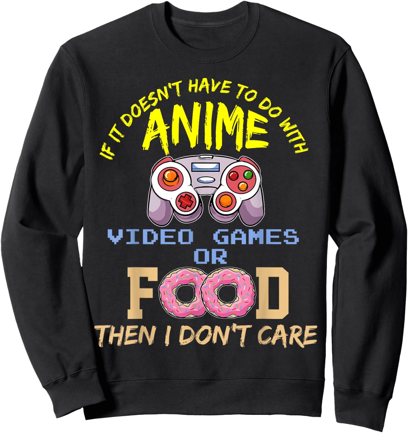 Anime Video Gaming Gamer Sweatshirt - Sweatshirt | Black