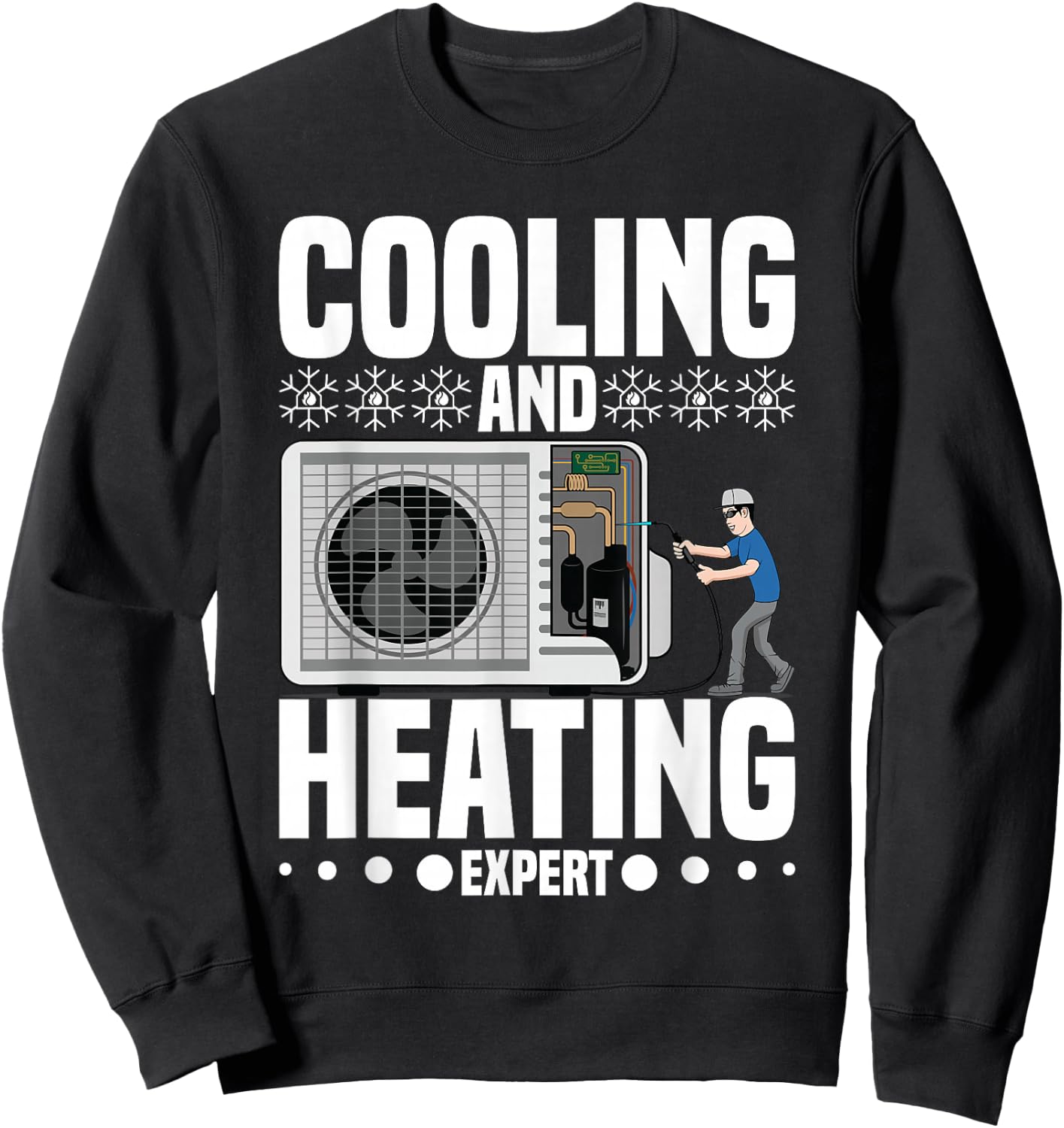 HVAC Technician HVAC Mechanic AC Repairman HVAC Engineer Sweatshirt - Sweatshirt | Black