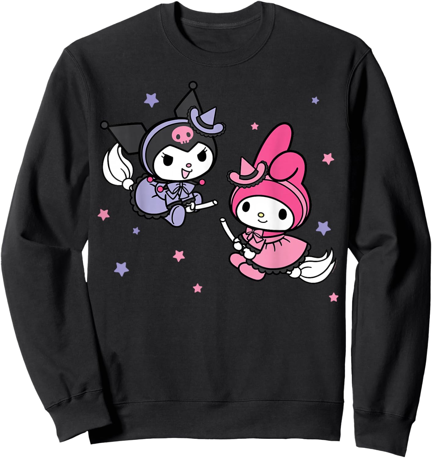 My Melody Kuromi Little Witches Halloween Sweatshirt - Sweatshirt | Black