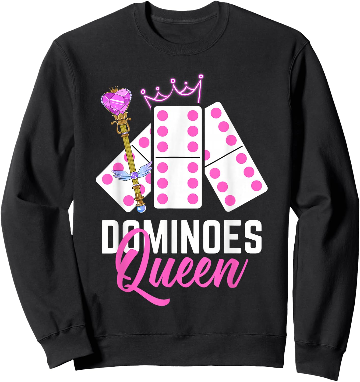 Dominoes Queen Domino Player Dominoes Lover Sweatshirt - Sweatshirt | Black