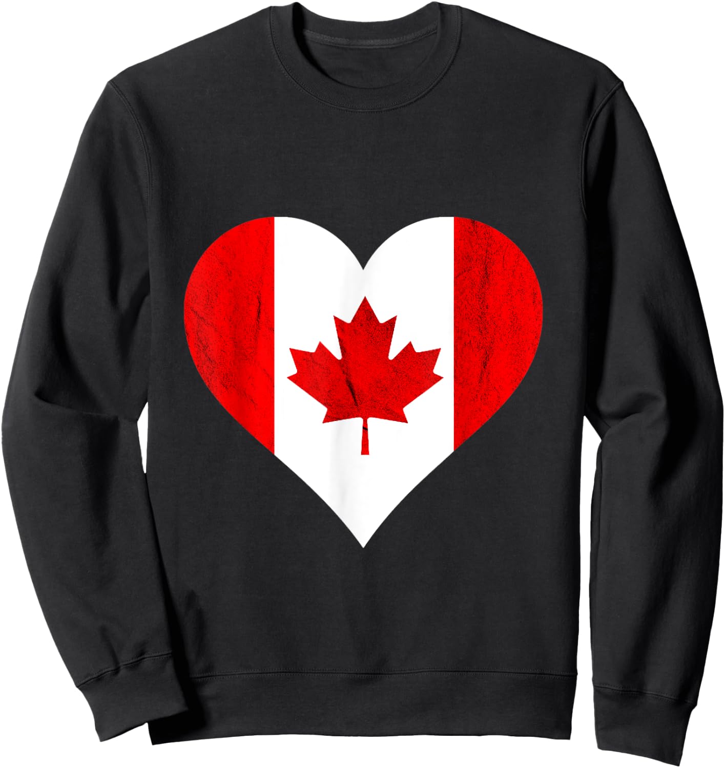 Canada Heart Canadian Flag Maple Leaf Canadian Roots Sweatshirt - Sweatshirt | Black