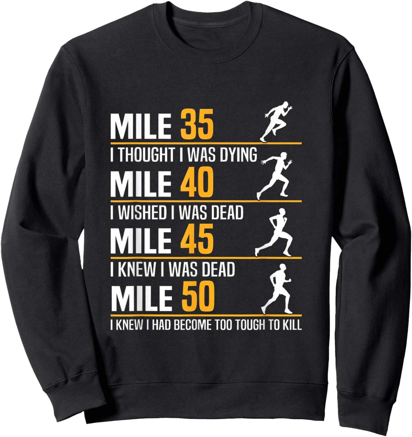 Ultrarunner Training Ultramarathon 50 Miles Ultrarunning Sweatshirt - Sweatshirt | Black