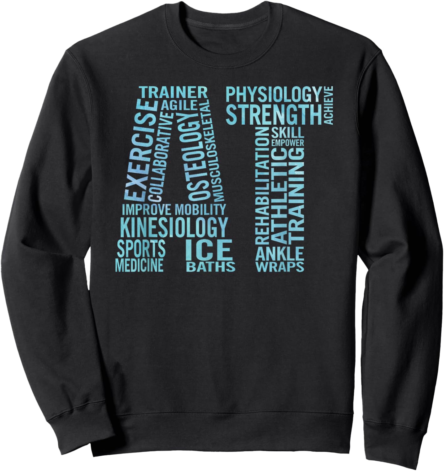 Athletic Training Gear Gift Certified Athletic Trainer Sweatshirt - Sweatshirt | Black
