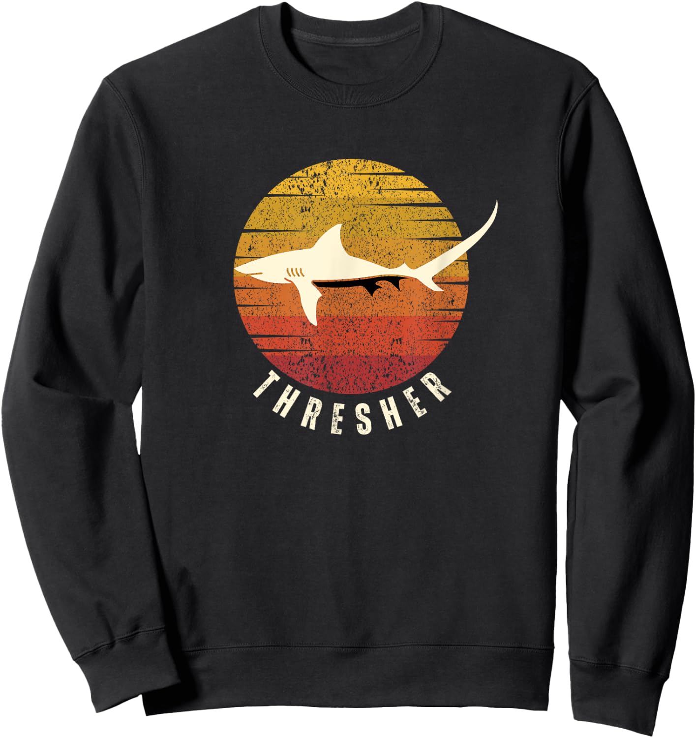 Thresher Shark Deep Sea Fishing Ocean Fish Shark Sweatshirt - Sweatshirt | Black