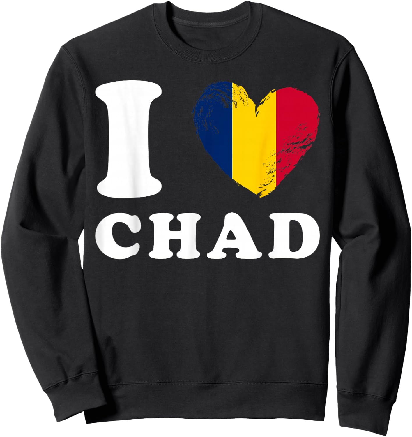 I Love Chad - Heart Flag Chad Sweatshirt - Sweatshirt | Black