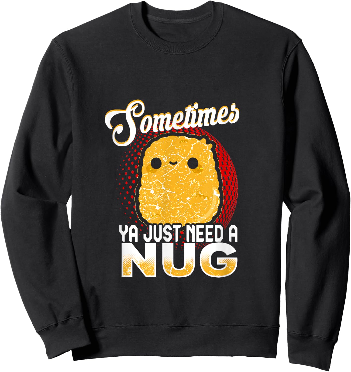 Funny Chicken Nugget Fast Food Costume Sweatshirt - Sweatshirt | Black