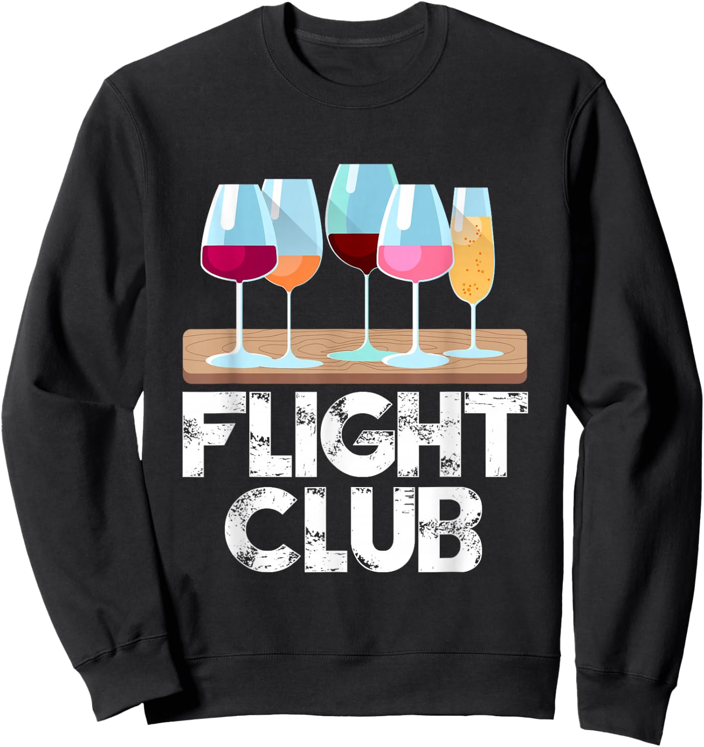 Flight Wine Club FOMO Wine Tasting Sample rose red white Sweatshirt - Sweatshirt | Black