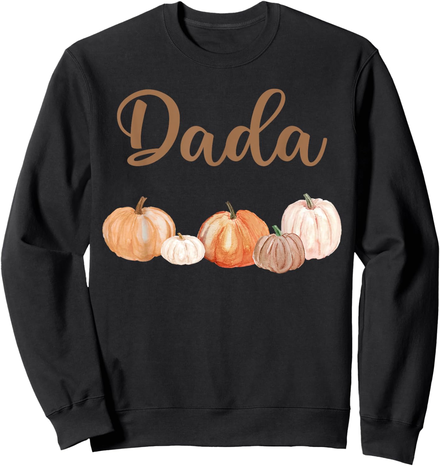Dada of Little Pumpkin First Birthday Autumn Pumpkin Sweatshirt - Sweatshirt | Black