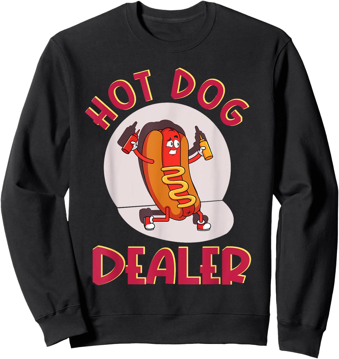 Hot Dog Outfit Eating Contest Glizzy Costume Hot Dog Dealer Men Women Kids Sweatshirt - Sweatshirt | Black