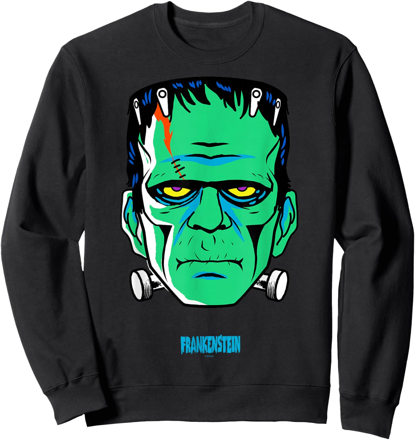 Universal Monsters Frankenstein retro big face Sweatshirt - Sweatshirt | Black
