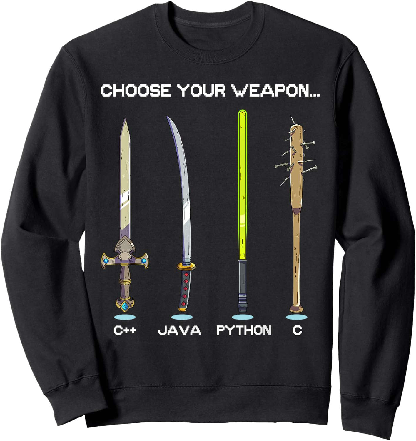 Computer Scientist Weapons Computer Programming Sweatshirt - Sweatshirt | Black