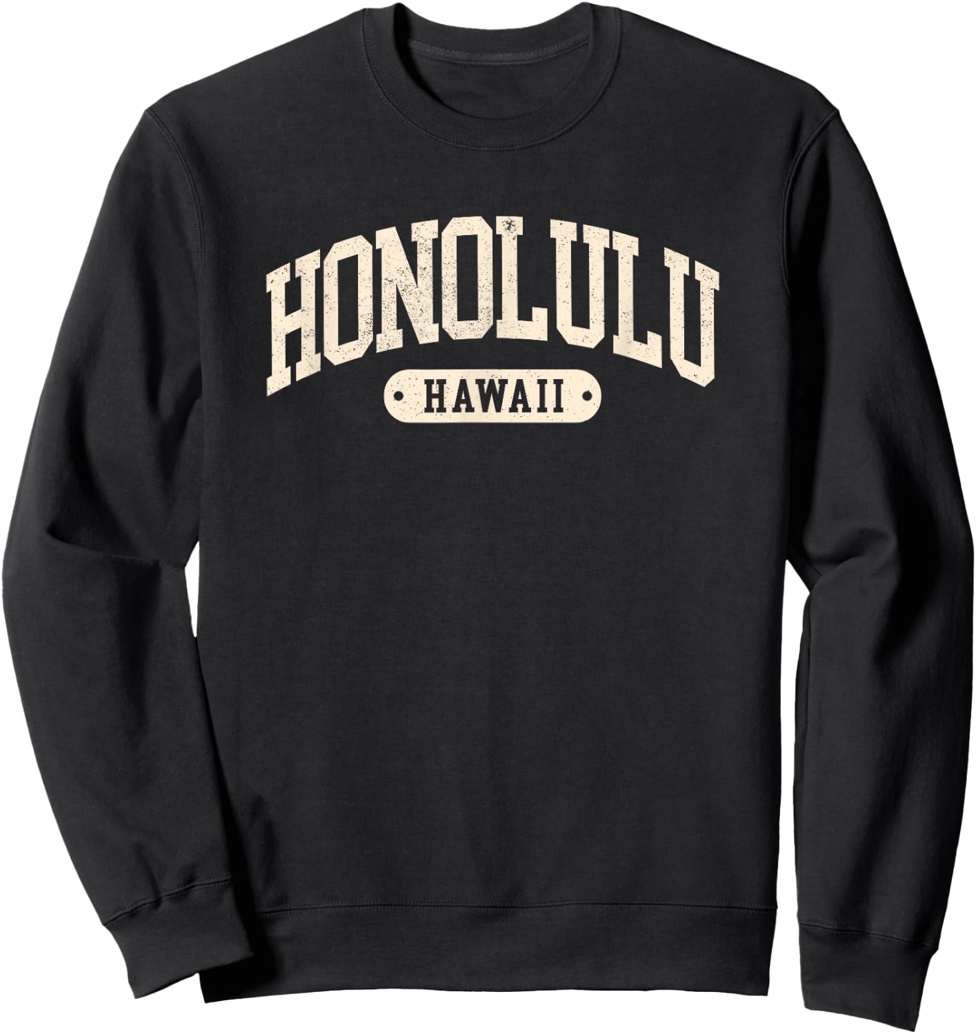 Vintage Honolulu Hawaii Retro Throwback Souvenir Sweatshirt - Sweatshirt | Black