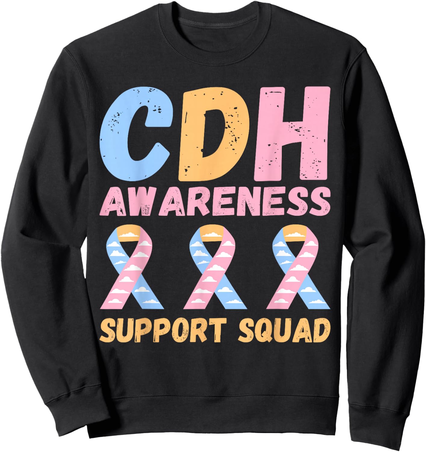 Congenital Diaphragmatic Hernia Awareness Support Squad Sweatshirt - Sweatshirt | Black