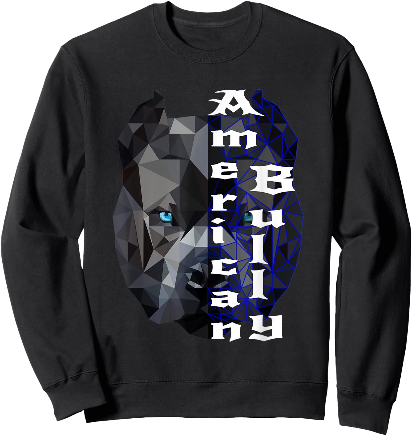 American Bully Copper Ears Polygon Picture American Bully Sweatshirt - Sweatshirt | Black