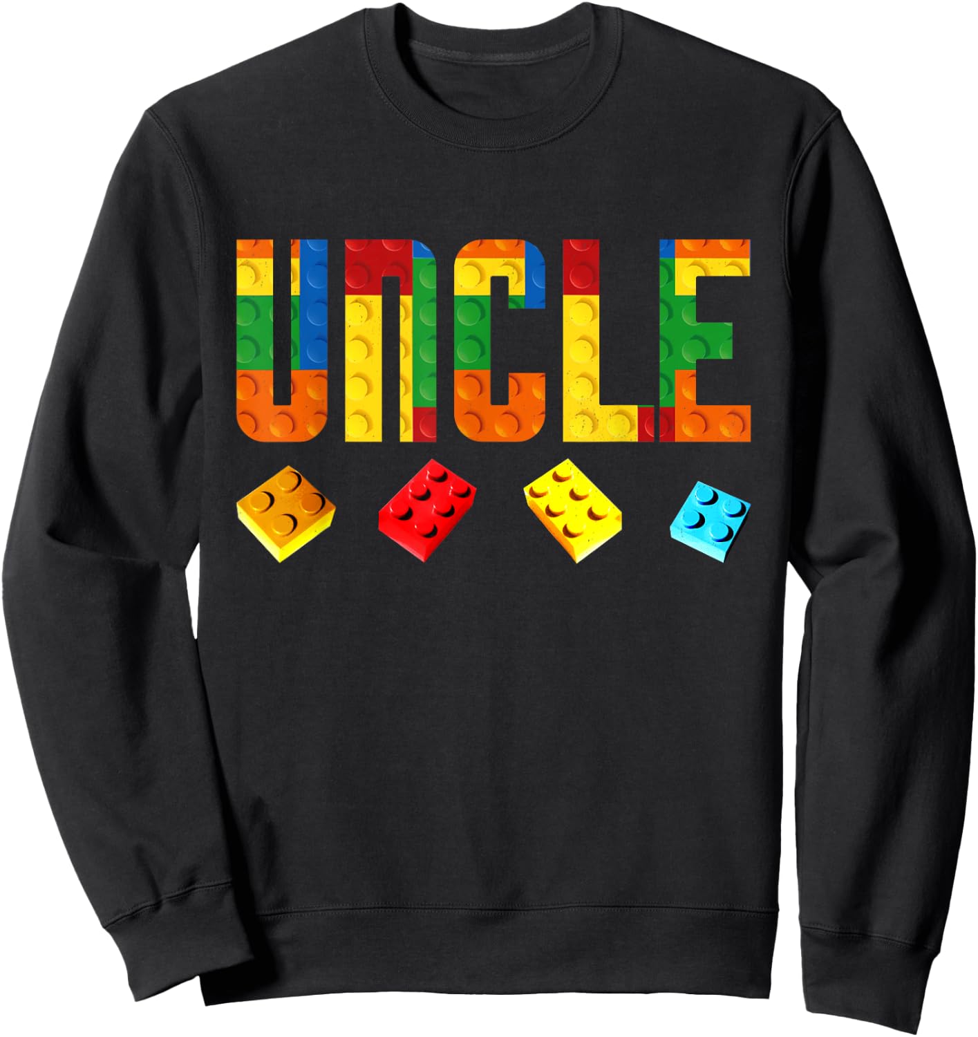 Uncle Master Builder Building Blocks Birthday Family Men Sweatshirt - Sweatshirt | Black