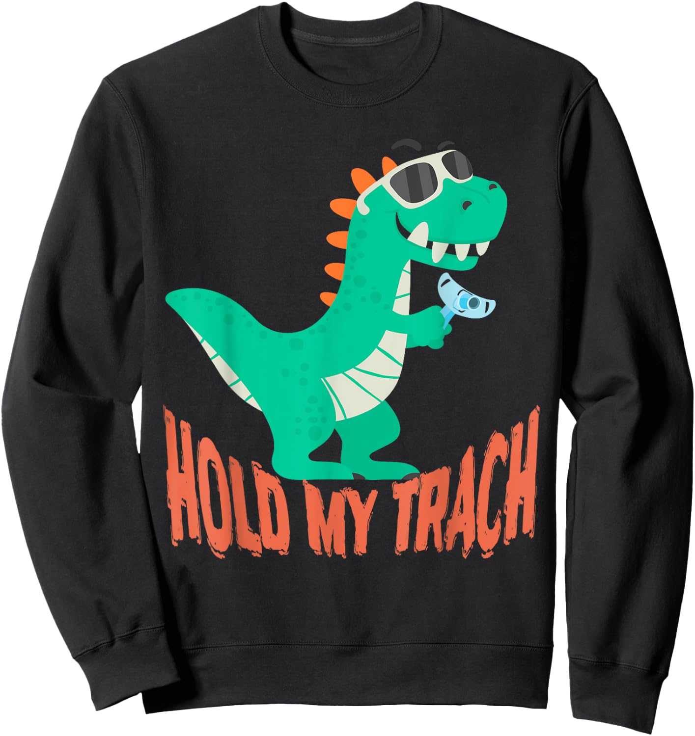 Hold my Trach, Decannulation Celebration, Tracheostomy Aware Sweatshirt - Sweatshirt | Black
