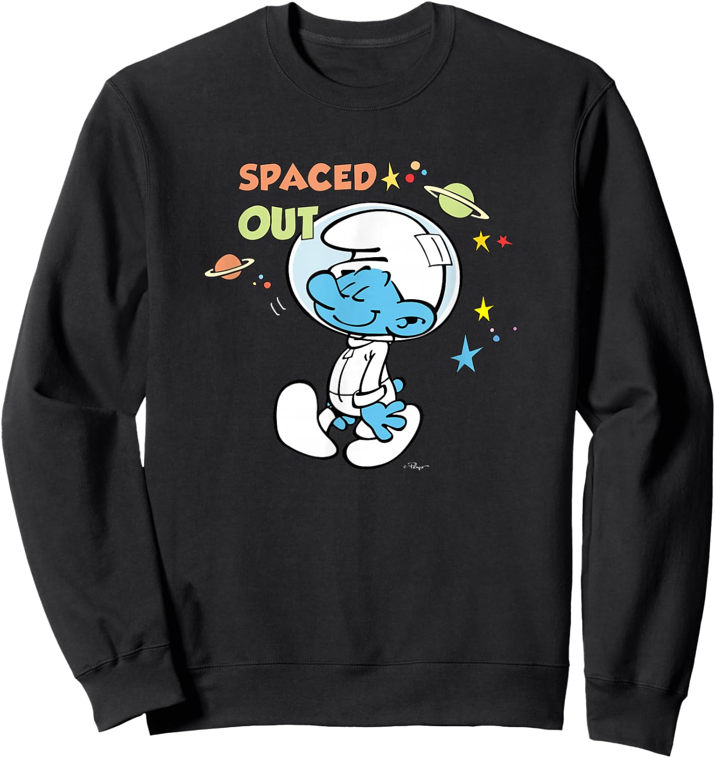 The Smurfs Spaced Out Sweatshirt - Sweatshirt | Black