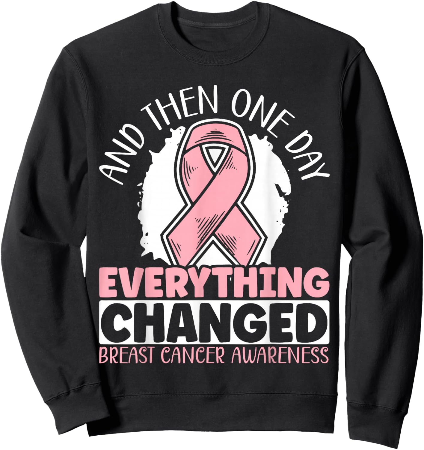 Breast Cancer Warrior Breast Cancer Awareness Sweatshirt - Sweatshirt | Black