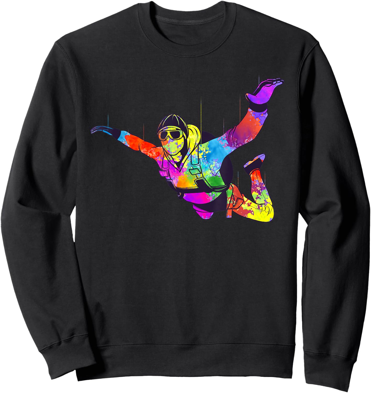 Cool Skydiving Art Women Indoor Skydive Sky Diving Sweatshirt - Sweatshirt | Black
