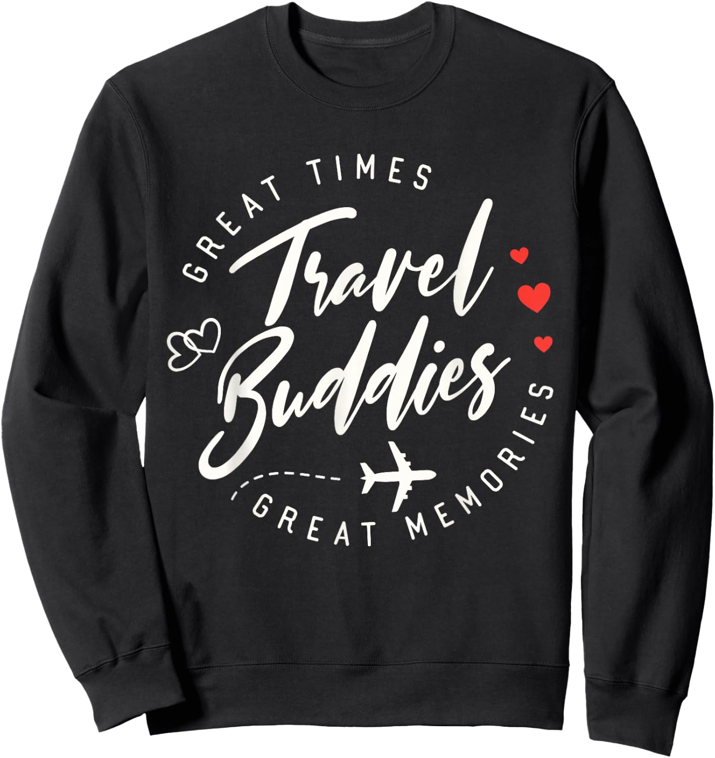 Travel Buddies Besties trip 2025 Girls Trip Summer Vacation Sweatshirt - Sweatshirt | Black