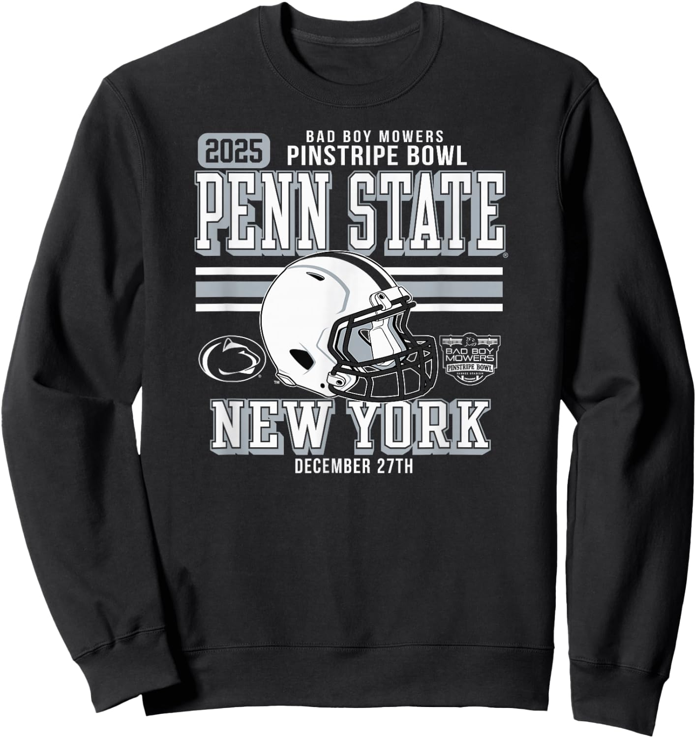 Penn State Nittany Lions Pinstripe Bowl 2025 Football Navy Sweatshirt - Sweatshirt | Black