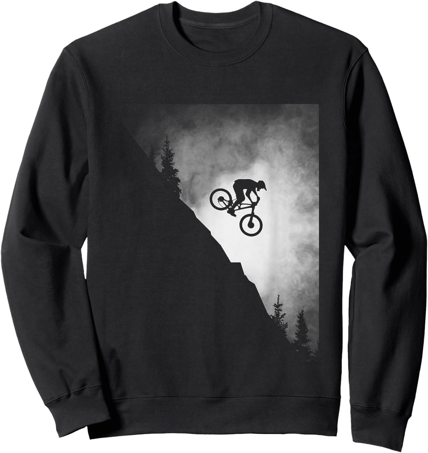 BASBO -Adults Mountain Bike Graphic , Black, Small Sweatshirt - Sweatshirt | Black