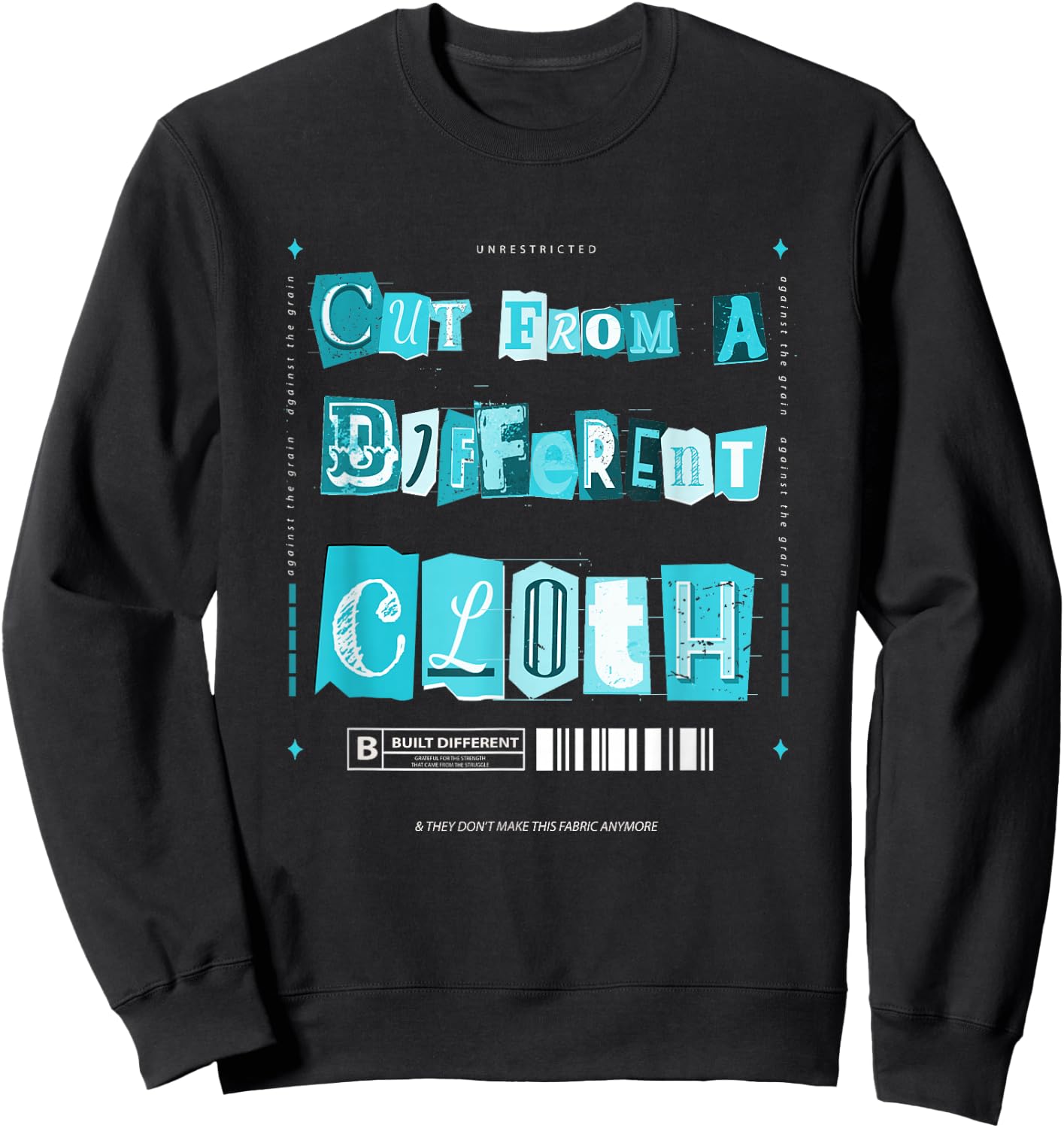 Turquoise Cut from A Different Cloth Turquoise Graphic Sweatshirt - Sweatshirt | Black