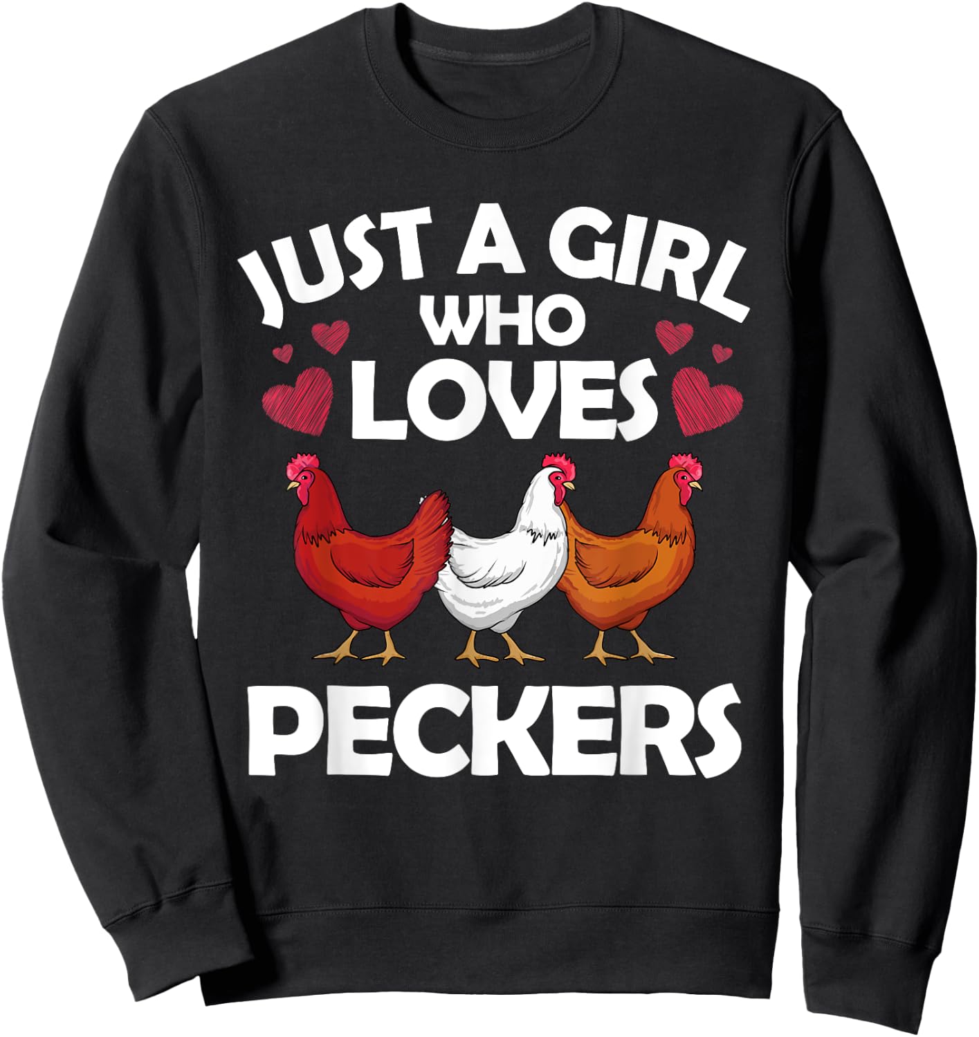 Funny Chicken Girls Chicken Farmer Flock Whisperer Small Sweatshirt - Sweatshirt | Black