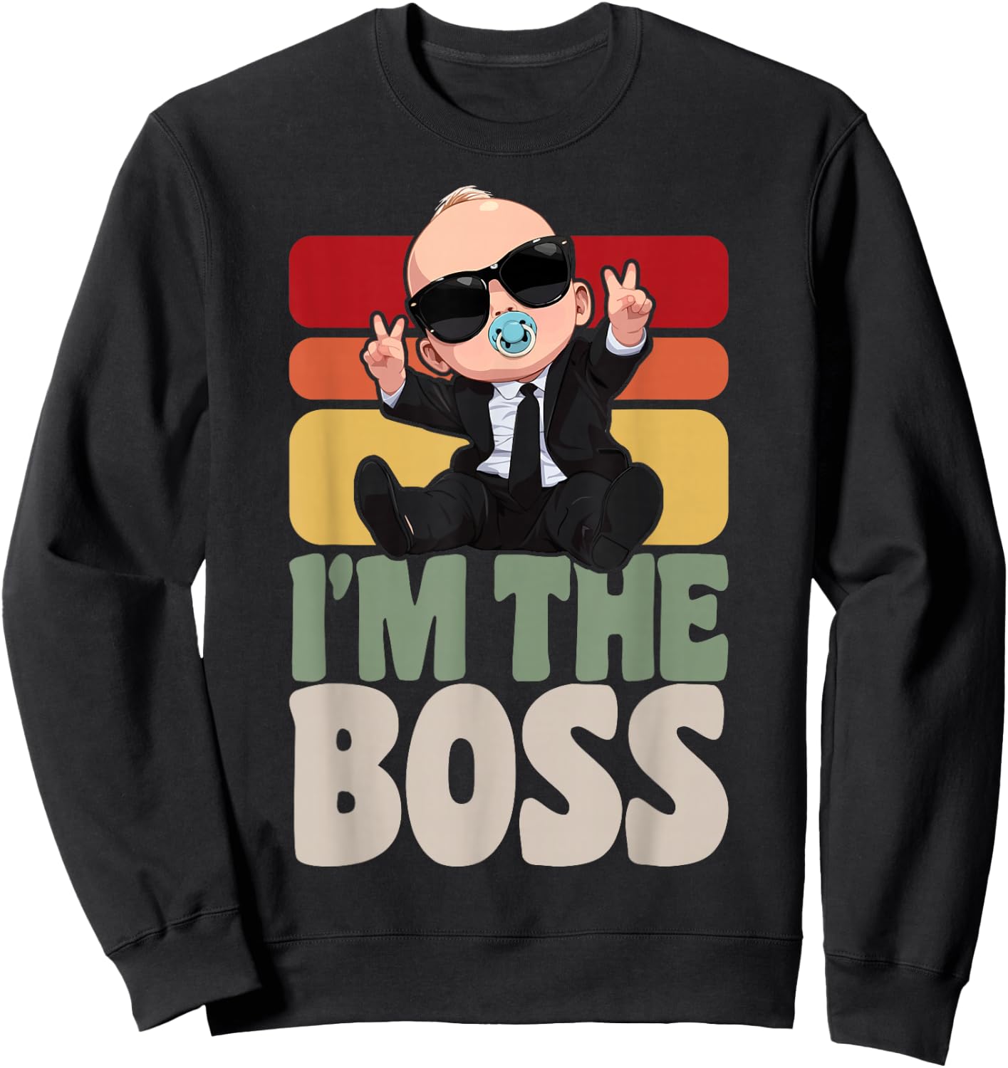 Baby Boss I'm The Boss Like A Boss Kids Sweatshirt - Sweatshirt | Black