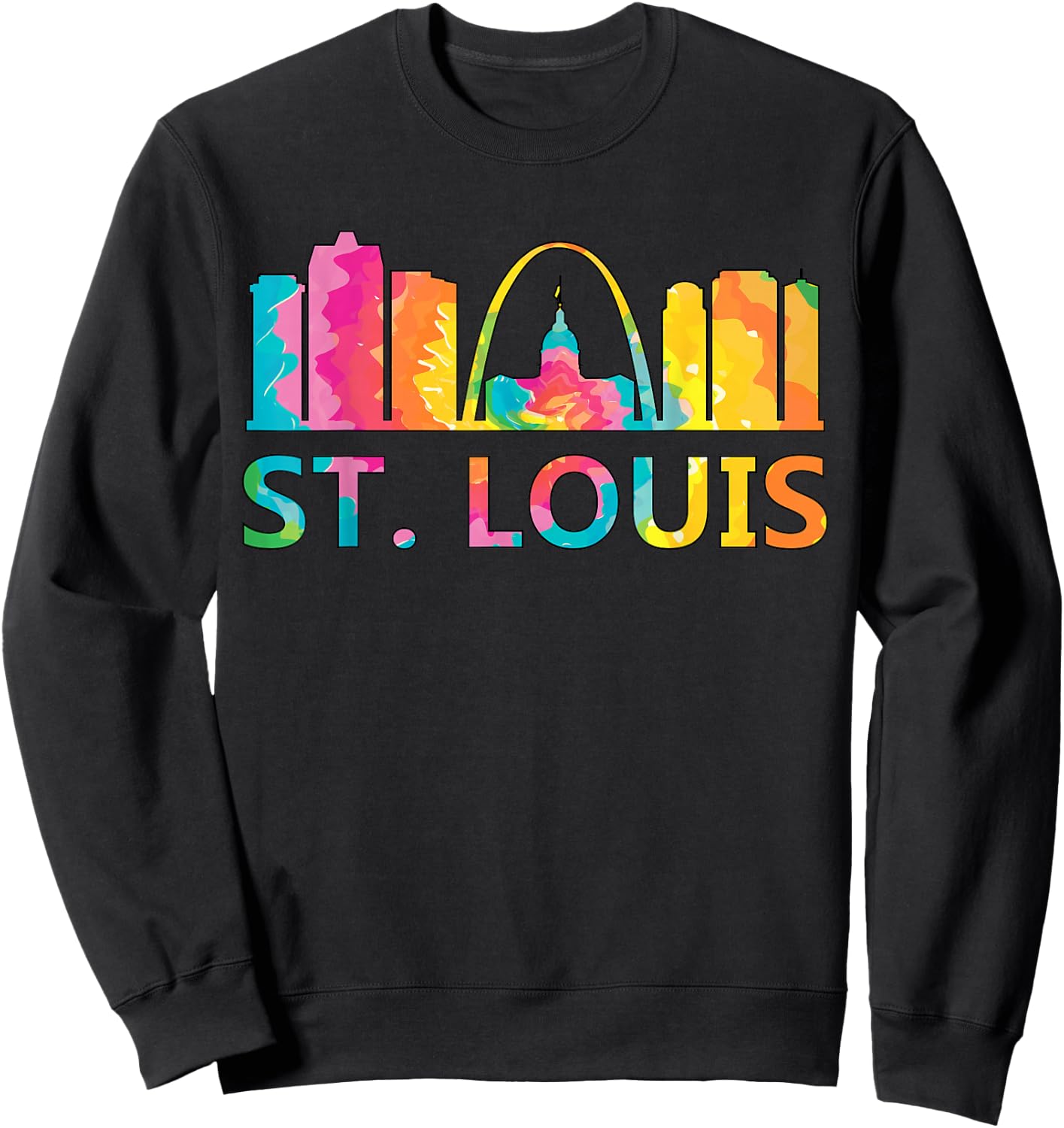 St Louis Kids St Louis USA American Tie Dye Sweatshirt - Sweatshirt | Black