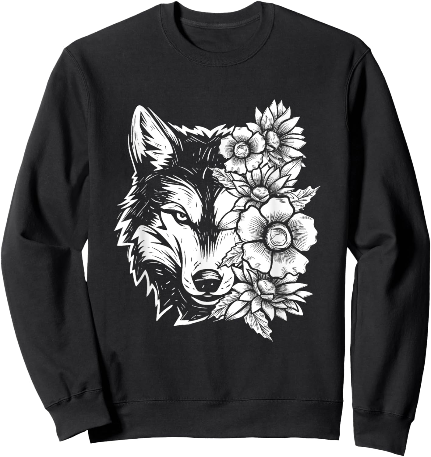 Wolf Lover Wildlife Lover Nature Enthusiast Outdoors Sweatshirt - Sweatshirt | Black