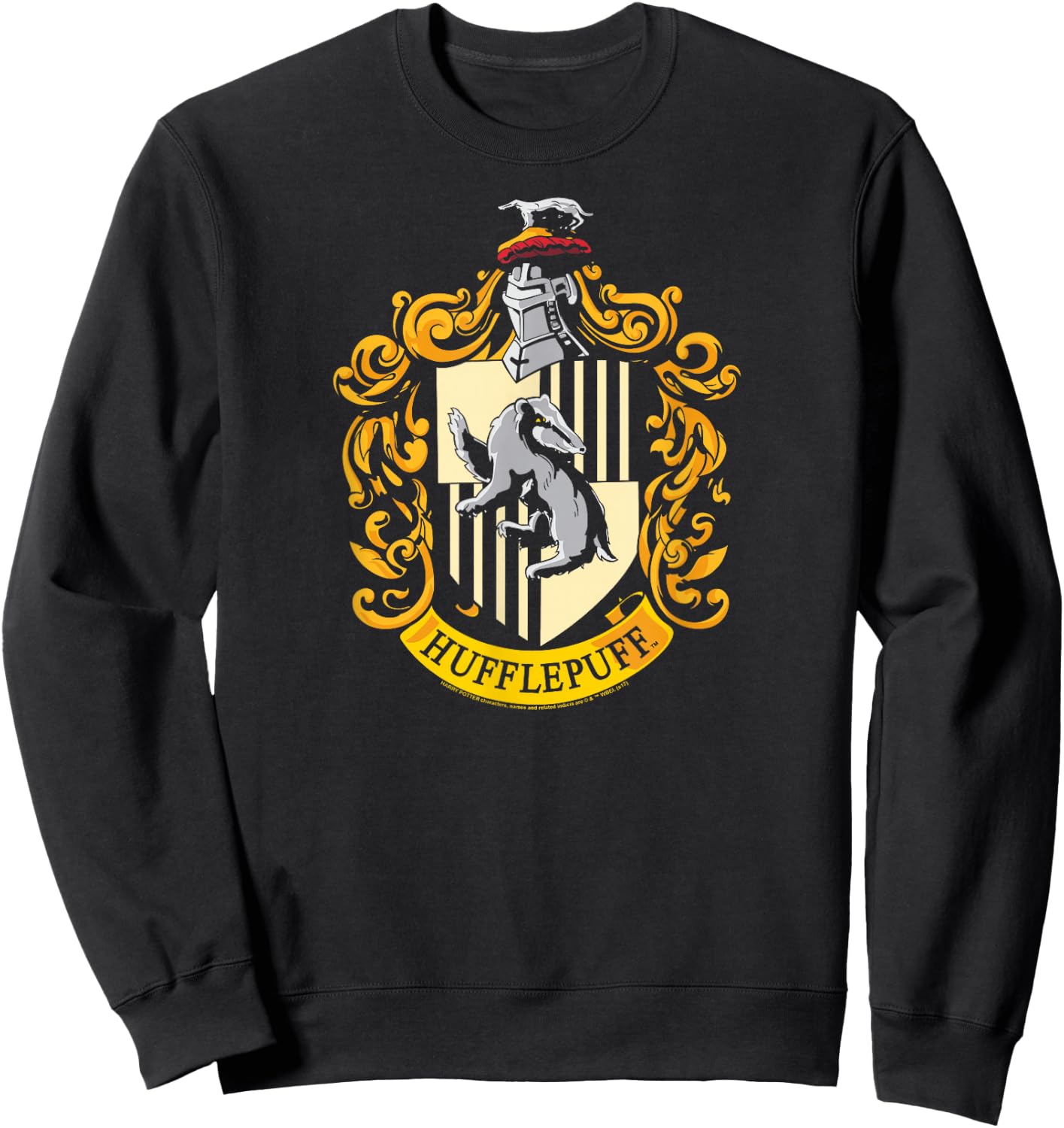 Harry Potter Hufflepuff House Crest Sweatshirt - Sweatshirt | Black
