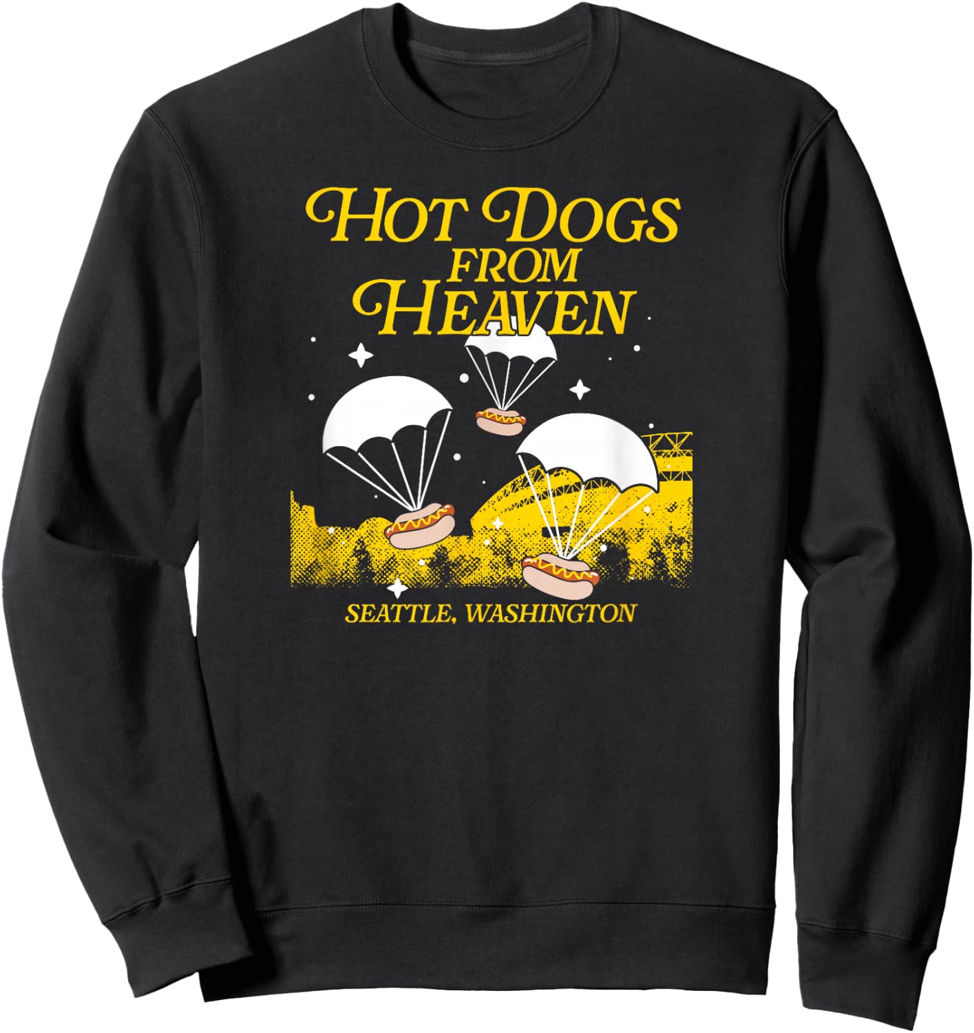 Hot Dogs from Heaven - Seattle Baseball Sweatshirt - Sweatshirt | Black