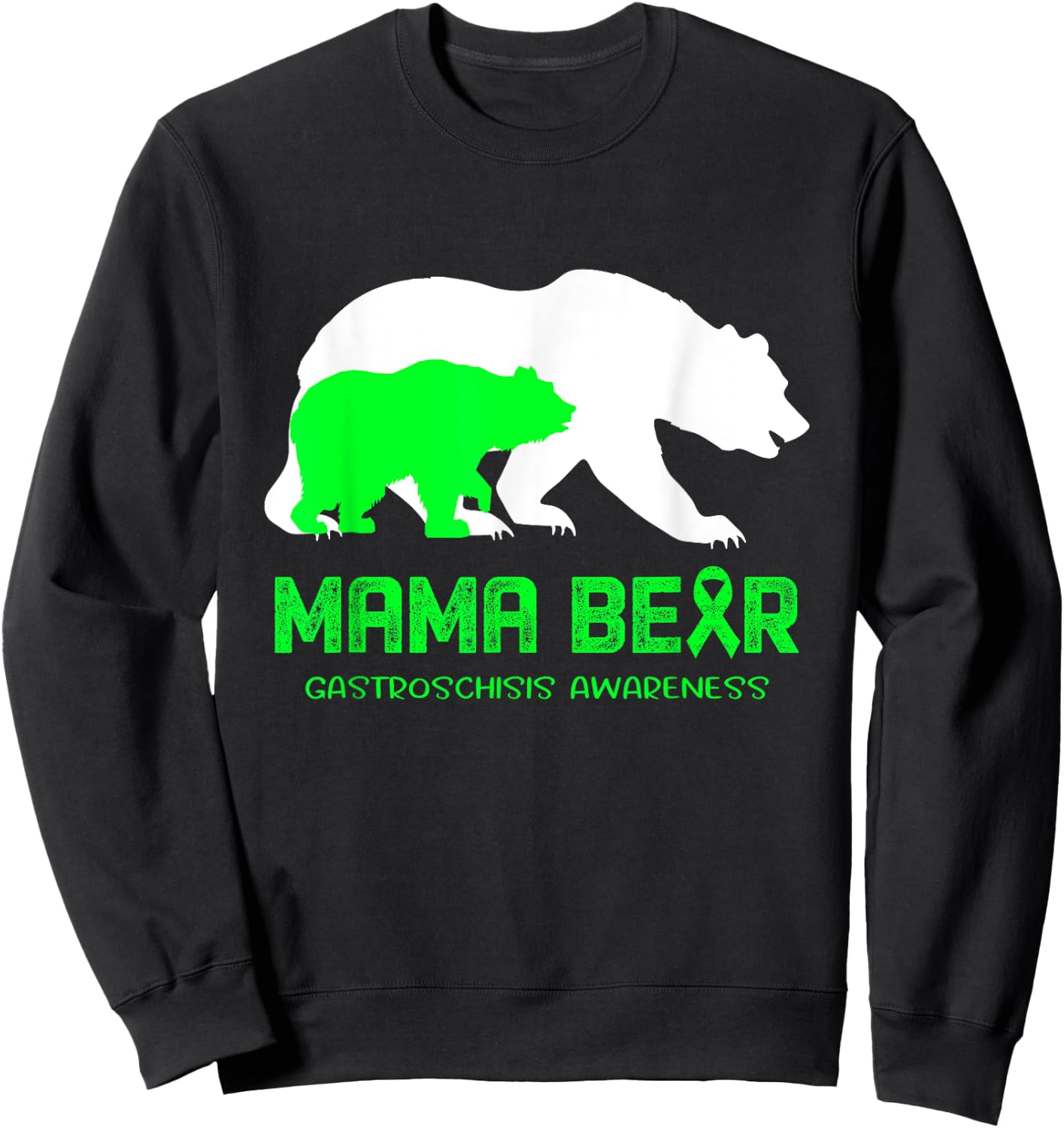 Mama Bear Gastroschisis Awareness Shirt Men Sweatshirt - Sweatshirt | Black