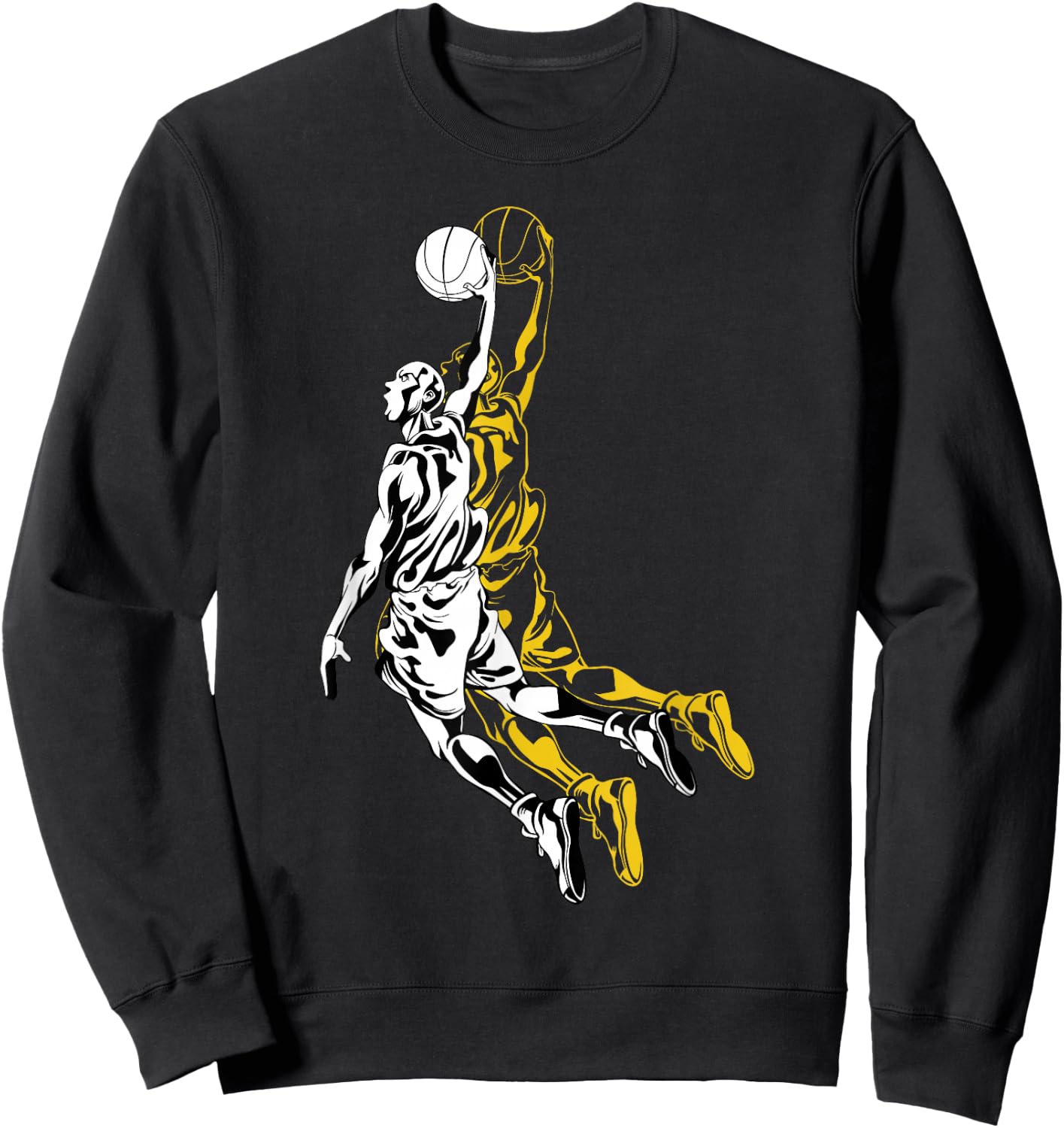 Basketball Player Evolution Slam Dunk Present for Kids Man Sweatshirt - Sweatshirt | Black