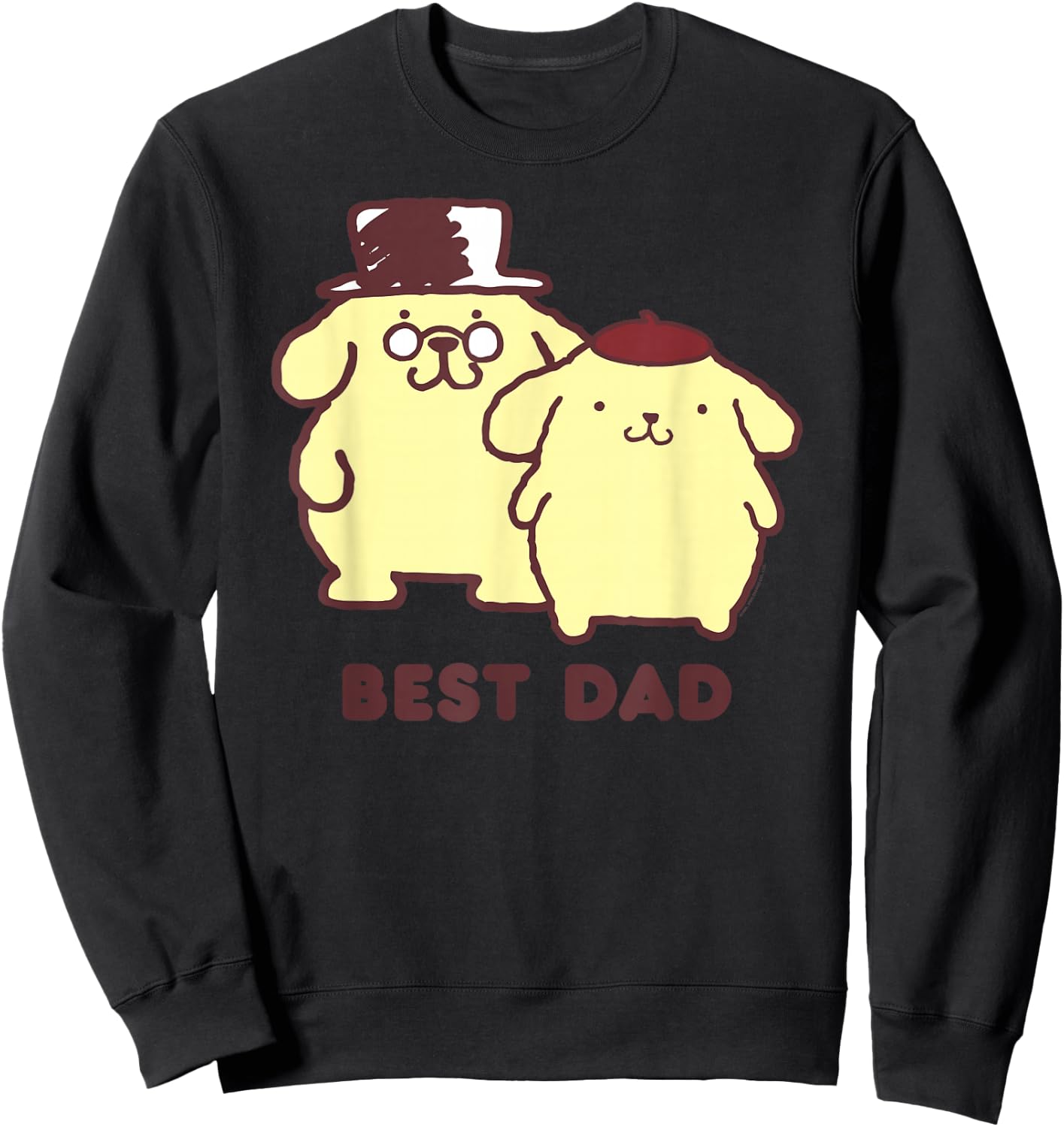 Pompompurin Best Dad Father's Day Sweatshirt - Sweatshirt | Black