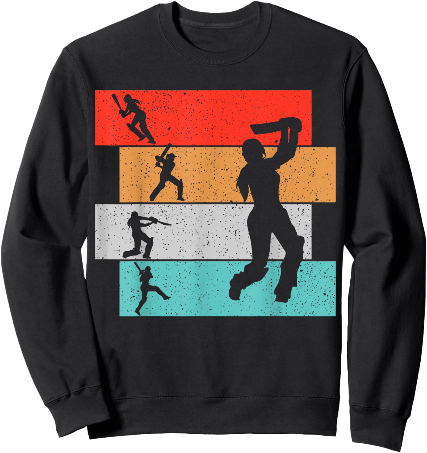 Cricket Player Girls Women Sweatshirt - Sweatshirt | Black