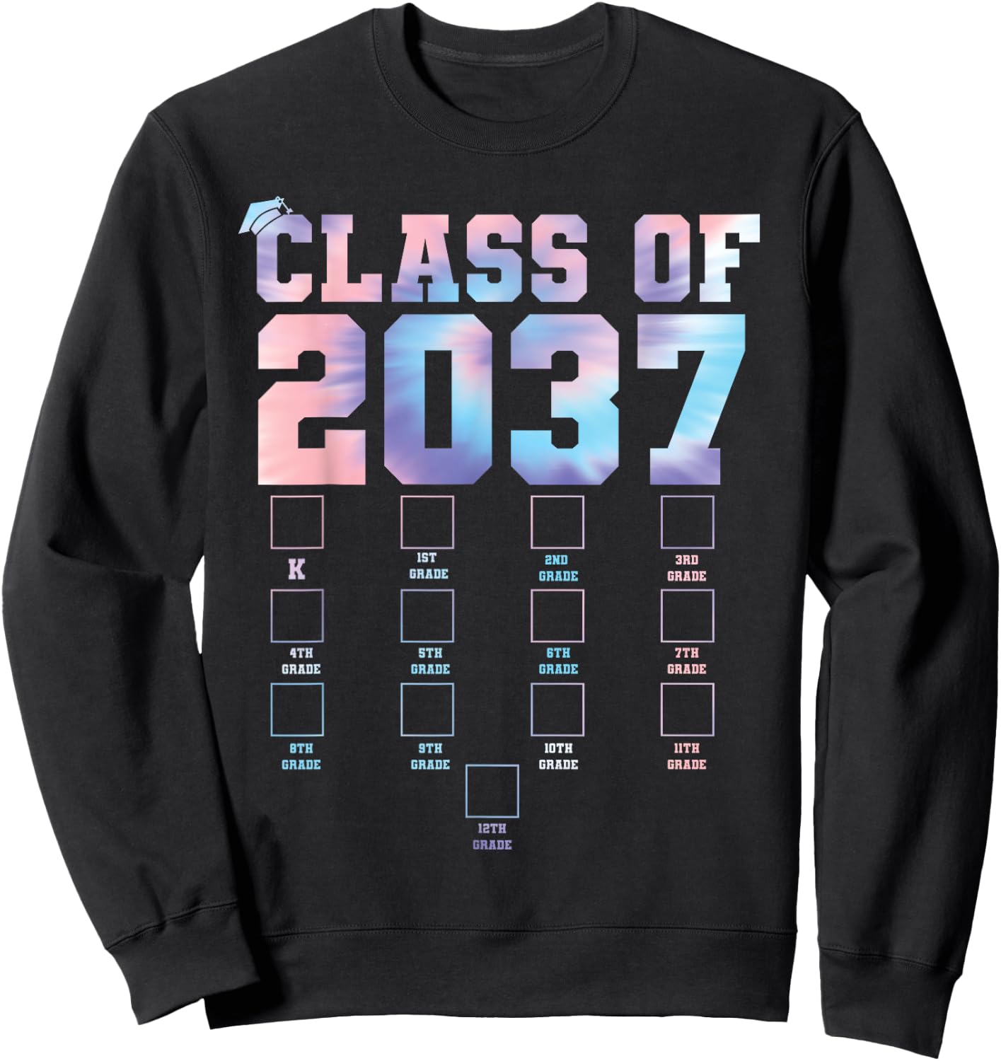 Class of 2037 Grow With Me First Day School Back to School Sweatshirt - Sweatshirt | Black
