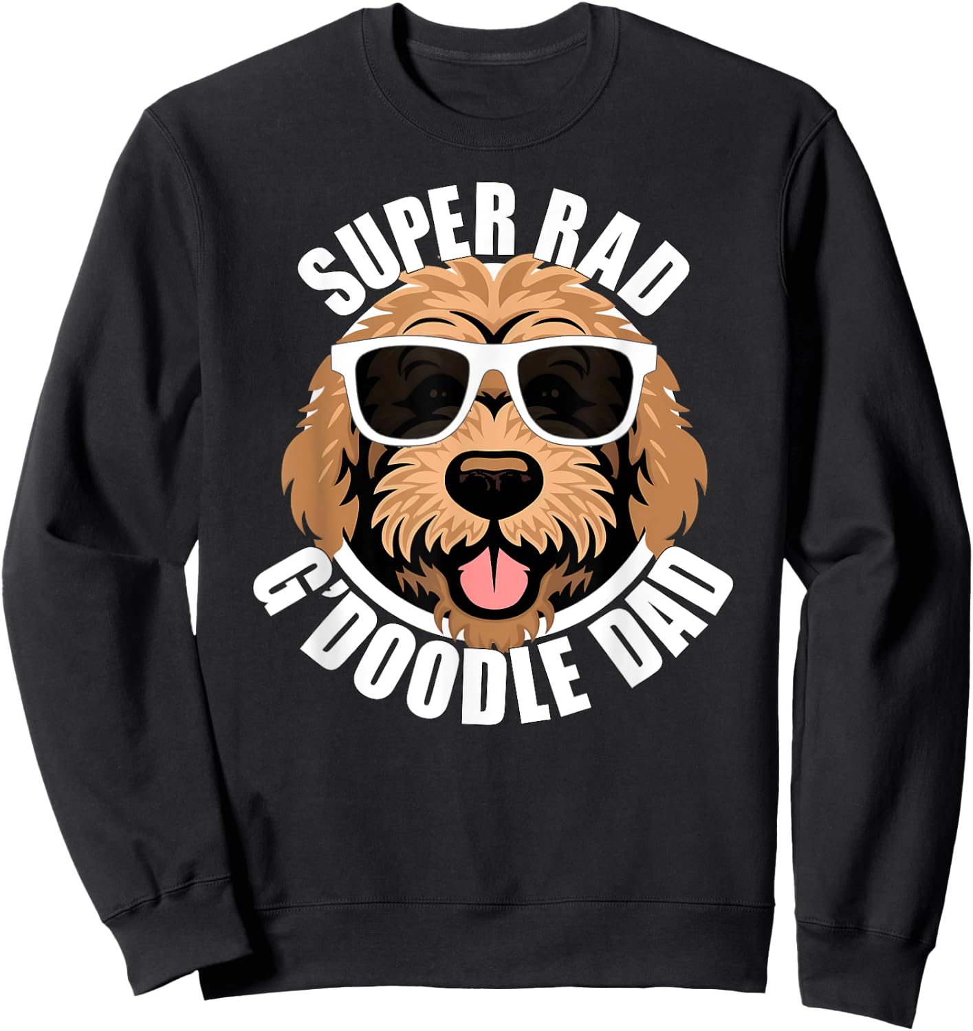 Goldendoodle Dad Funny Father’s Day Doodle Dog Dad Men’s Sweatshirt - Sweatshirt | Black
