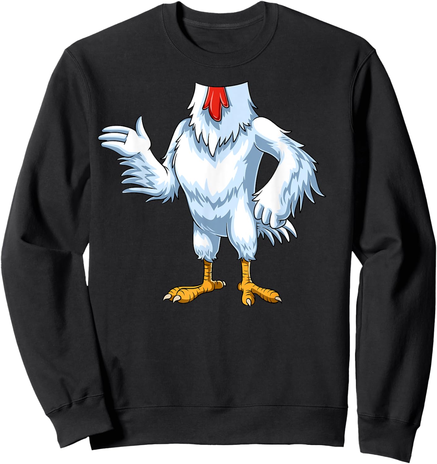 Easy Chicken Costume Chicken Body Headless Chicken Costume Sweatshirt - Sweatshirt | Black