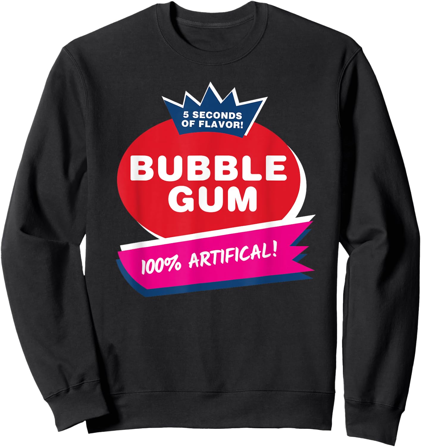 Funny Pink Bubble Gum Halloween Costume Sweatshirt - Sweatshirt | Black