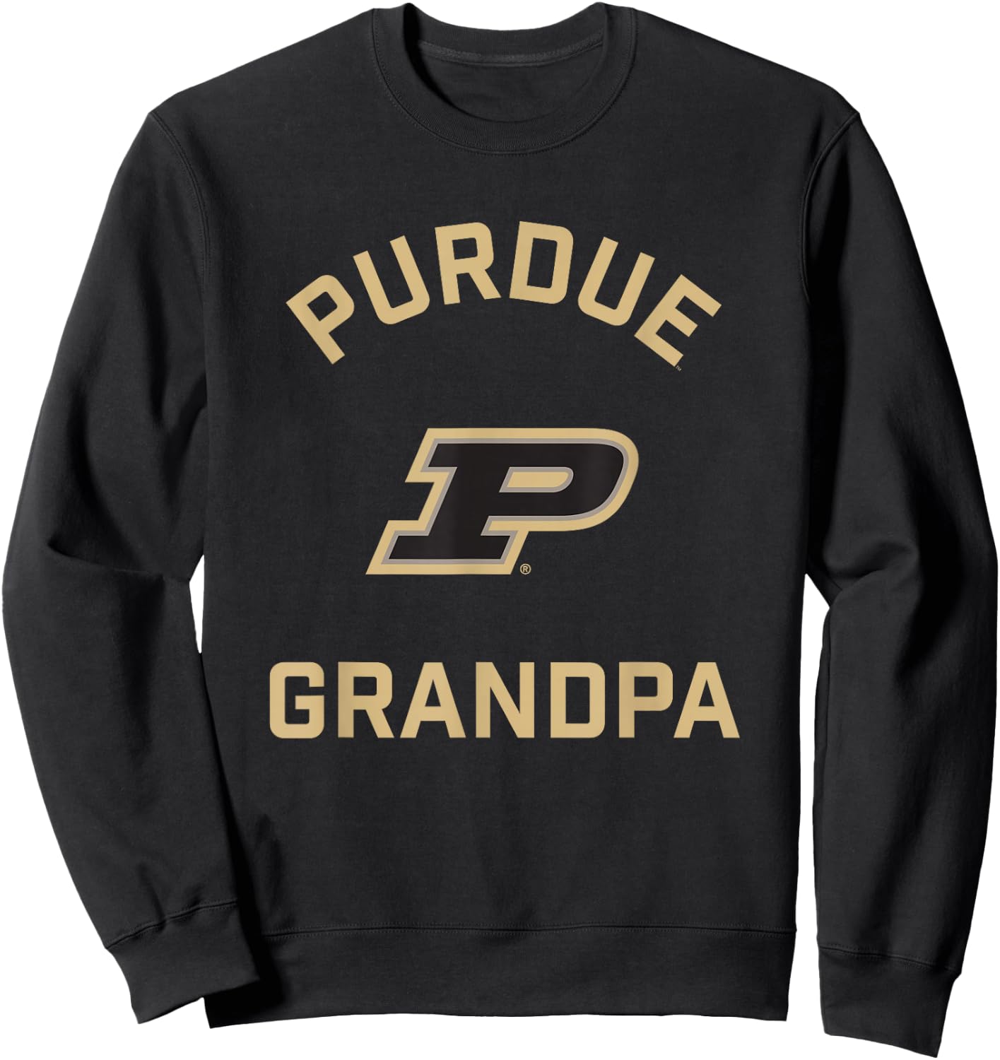 Purdue University Boilermakers Arched Grandpa Sweatshirt - Sweatshirt | Black