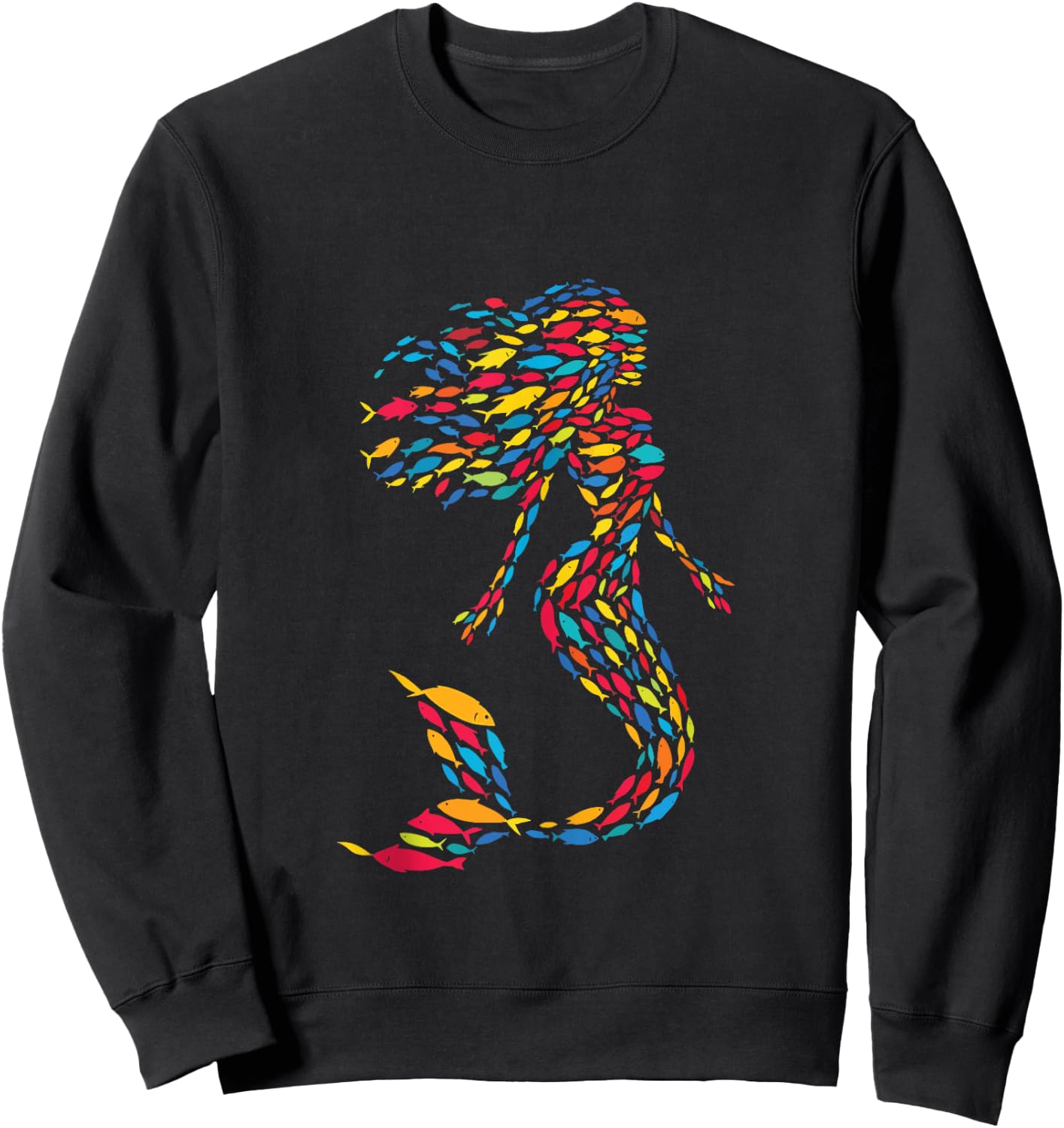 Mermaid Fish Sweatshirt - Sweatshirt | Black