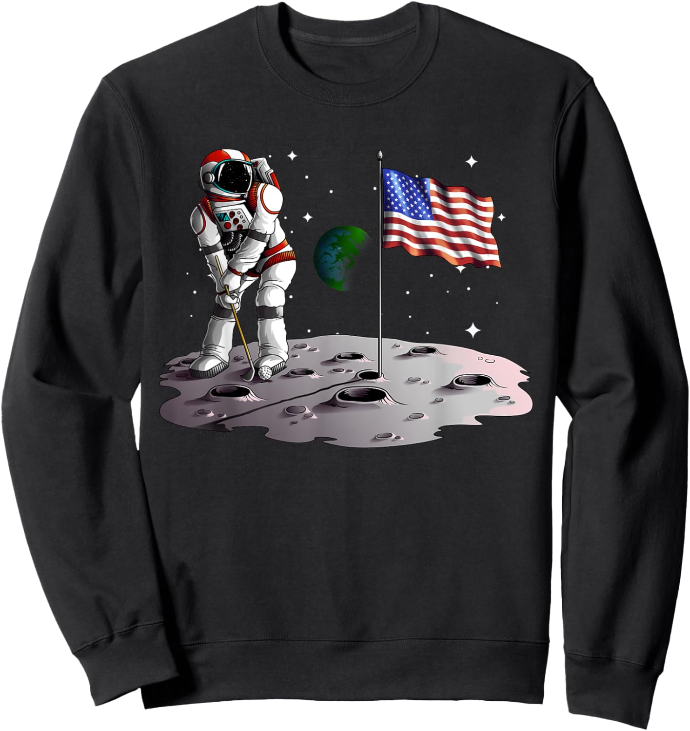 Cool Astronaut Art For Kids Boys Men Space Themed Galaxy Sweatshirt - Sweatshirt | Black