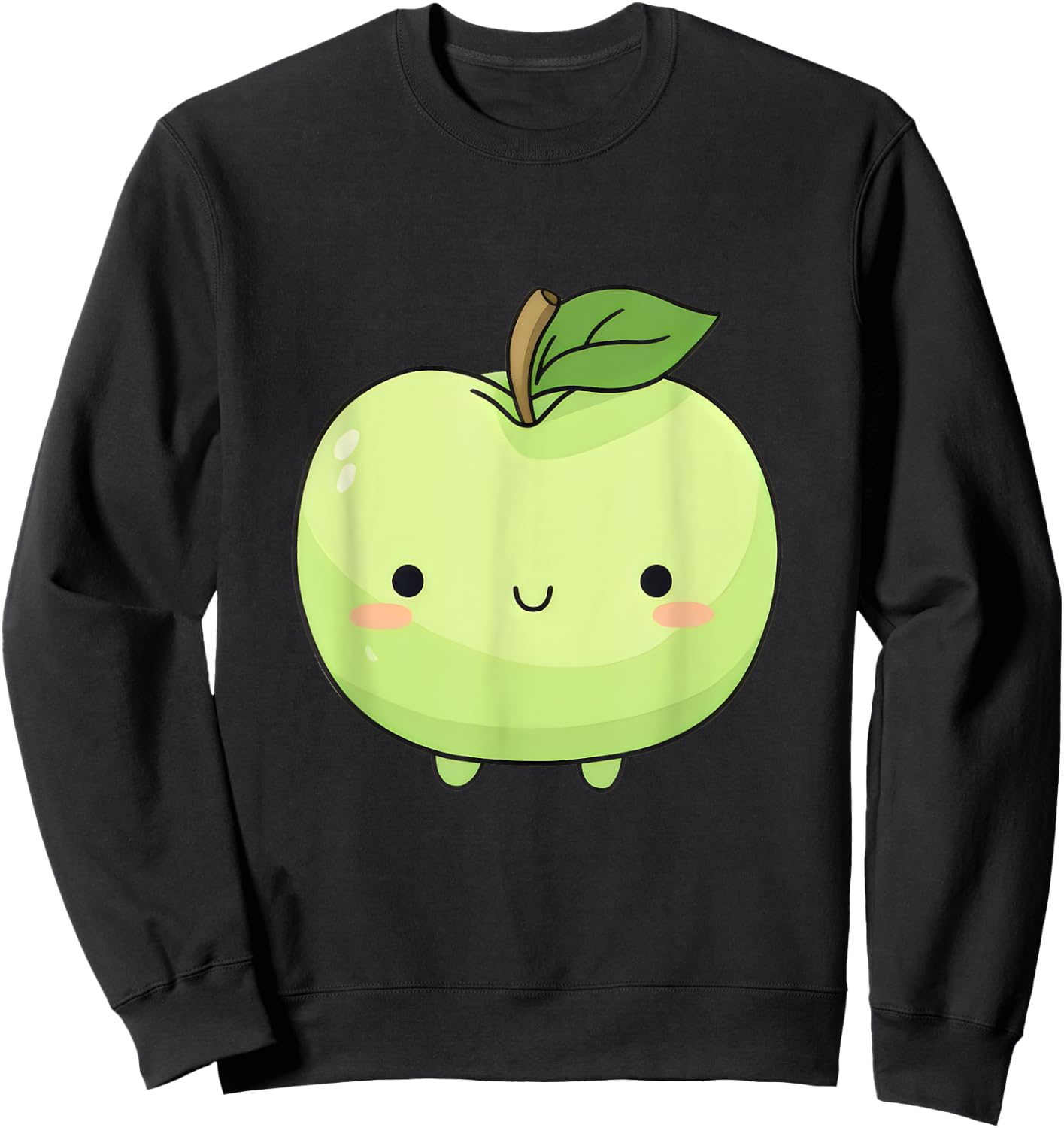 Apple Tree Apple Picking Crew Blossom Fruit Cute Green Sweatshirt - Sweatshirt | Black